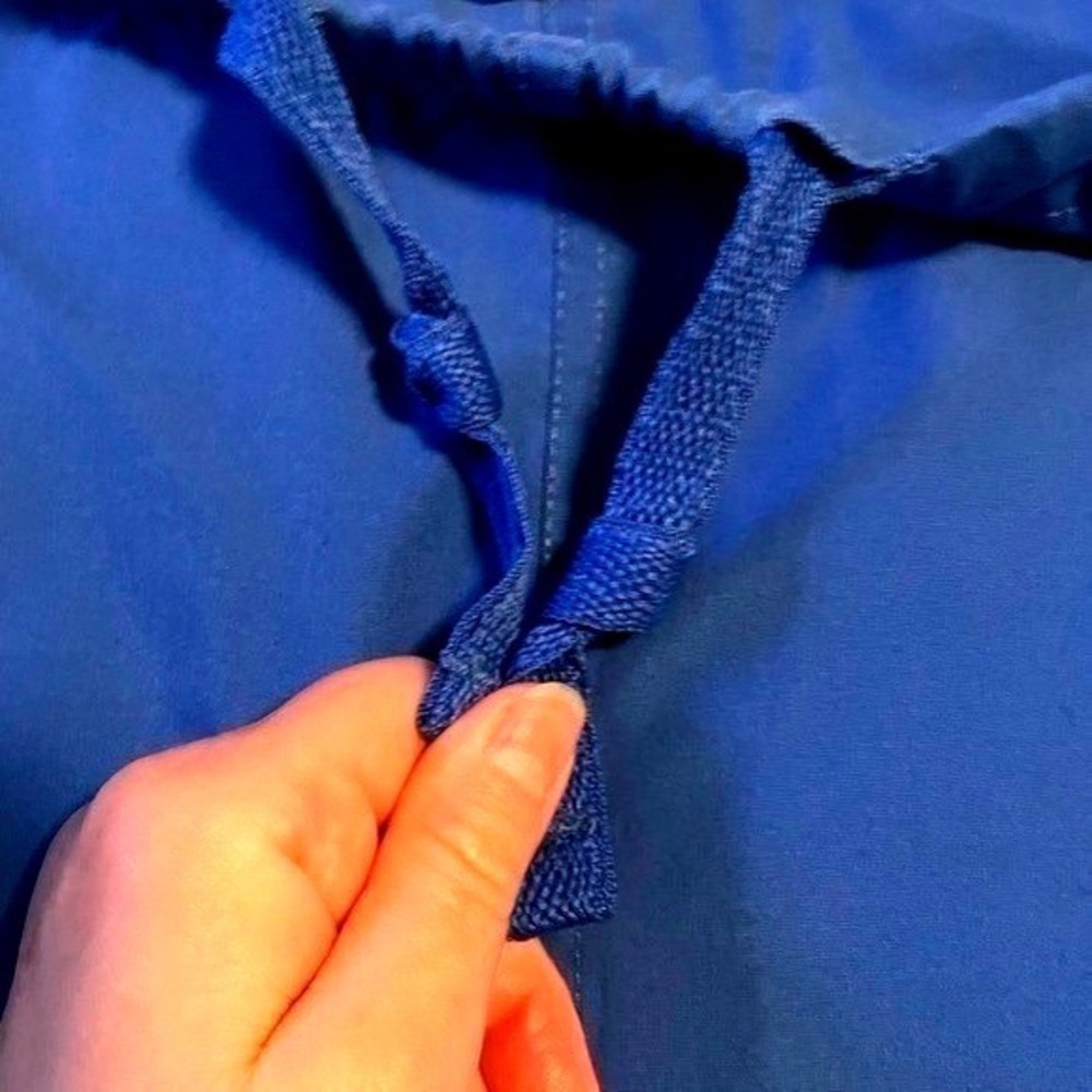 Landau Pants Scrubs Royal Blue Medium Petite Straight Leg Drawstring Pockets - Picture 7 of 11